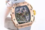 Richard Mille RM011 KVF 1:1 Best Edition RG Case Rubber Strap A7750