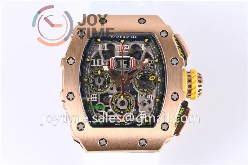 Richard Mille RM011 KVF 1:1 Best Edition RG Case Rubber Strap A7750