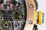 Richard Mille RM011 KVF 1:1 Best Edition RG/Titanium Case Rubber Strap A7750