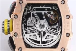 Richard Mille RM011 KVF 1:1 Best Edition RG/Titanium Case Rubber Strap A7750