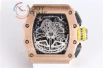 Richard Mille RM011 KVF 1:1 Best Edition RG/Titanium Case Rubber Strap A7750