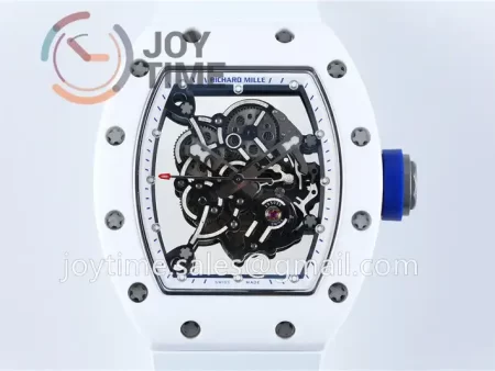 Richard Mille RM055 KVF 1:1 Best Edition Ceramic Case Rubber Strap Miyota8215