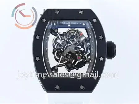 Richard Mille RM055 KVF 1:1 Best Edition Ceramic Case Rubber Strap Miyota8215