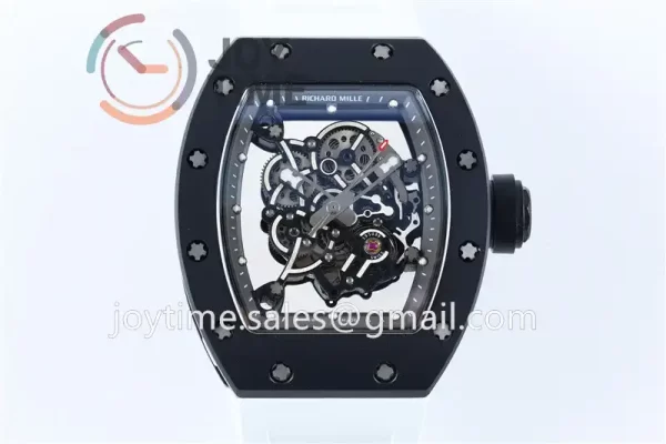 Richard Mille RM055 KVF 1:1 Best Edition Ceramic Case Rubber Strap Miyota8215