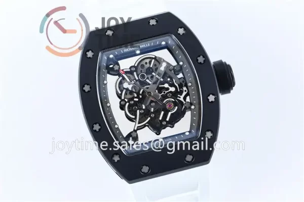 Richard Mille RM055 KVF 1:1 Best Edition Ceramic Case Rubber Strap Miyota8215