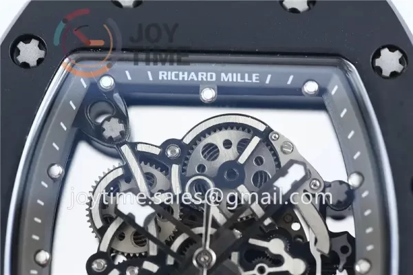 Richard Mille RM055 KVF 1:1 Best Edition Ceramic Case Rubber Strap Miyota8215