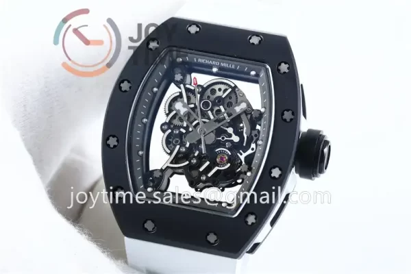 Richard Mille RM055 KVF 1:1 Best Edition Ceramic Case Rubber Strap Miyota8215