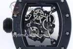 Richard Mille RM055 KVF 1:1 Best Edition Ceramic Case Rubber Strap Miyota8215