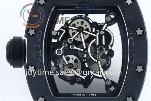 Richard Mille RM055 KVF 1:1 Best Edition Ceramic Case Rubber Strap Miyota8215