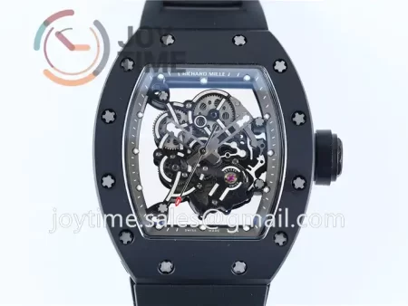 Richard Mille RM055 KVF 1:1 Best Edition Ceramic Case Rubber Strap Miyota8215