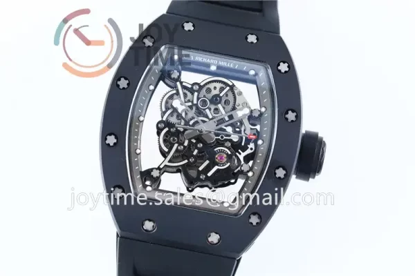 Richard Mille RM055 KVF 1:1 Best Edition Ceramic Case Rubber Strap Miyota8215