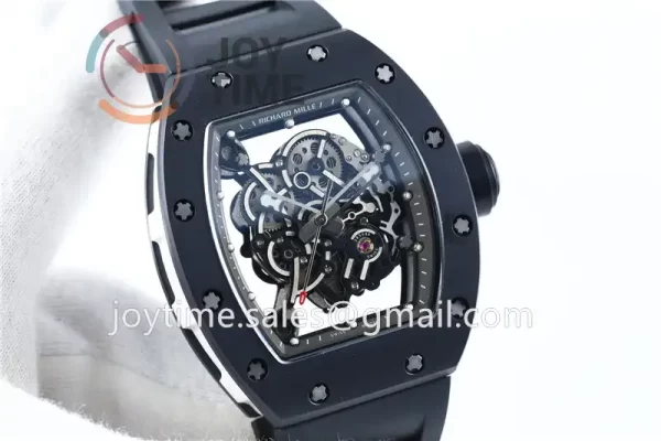 Richard Mille RM055 KVF 1:1 Best Edition Ceramic Case Rubber Strap Miyota8215