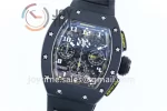 Richard Mille RM011 KVF 1:1 Best Edition Ceramic Case Rubber Strap A7750