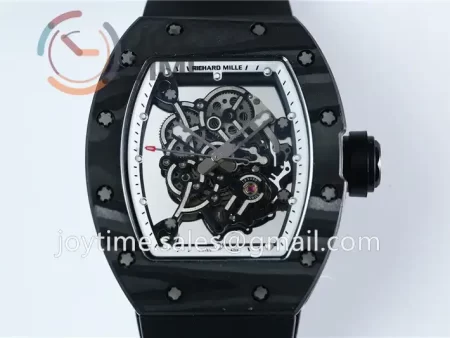 Richard Mille RM055 KVF 1:1 Best Edition Carbon/Titanium Case Rubber Strap Miyota8215