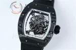 Richard Mille RM055 KVF 1:1 Best Edition Carbon/Titanium Case Rubber Strap Miyota8215