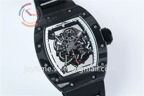 Richard Mille RM055 KVF 1:1 Best Edition Carbon/Titanium Case Rubber Strap Miyota8215