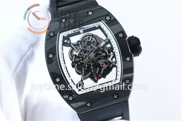 Richard Mille RM055 KVF 1:1 Best Edition Carbon/Titanium Case Rubber Strap Miyota8215