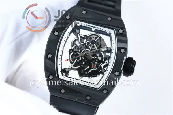 Richard Mille RM055 KVF 1:1 Best Edition Carbon/Titanium Case Rubber Strap Miyota8215