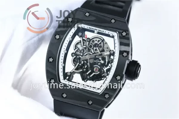 Richard Mille RM055 KVF 1:1 Best Edition Carbon/Titanium Case Rubber Strap Miyota8215