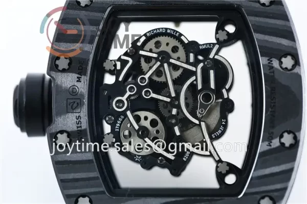 Richard Mille RM055 KVF 1:1 Best Edition Carbon/Titanium Case Rubber Strap Miyota8215