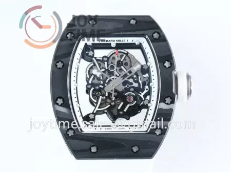 Richard Mille RM055 KVF 1:1 Best Edition Carbon/Titanium Case Rubber Strap Miyota8215