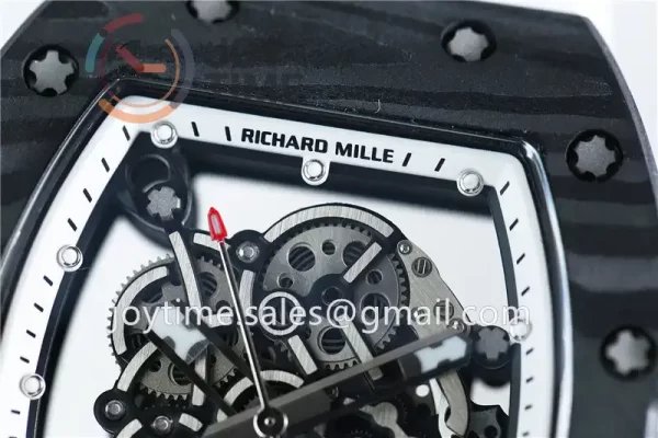 Richard Mille RM055 KVF 1:1 Best Edition Carbon/Titanium Case Rubber Strap Miyota8215