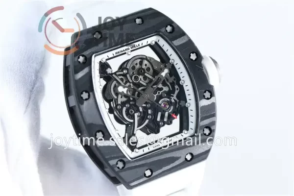 Richard Mille RM055 KVF 1:1 Best Edition Carbon/Titanium Case Rubber Strap Miyota8215