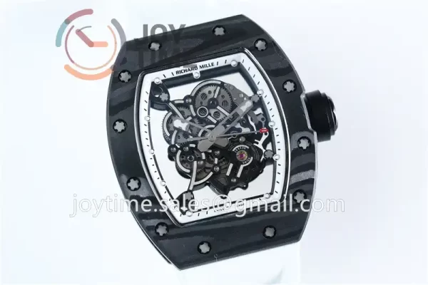 Richard Mille RM055 KVF 1:1 Best Edition Carbon/Titanium Case Rubber Strap Miyota8215