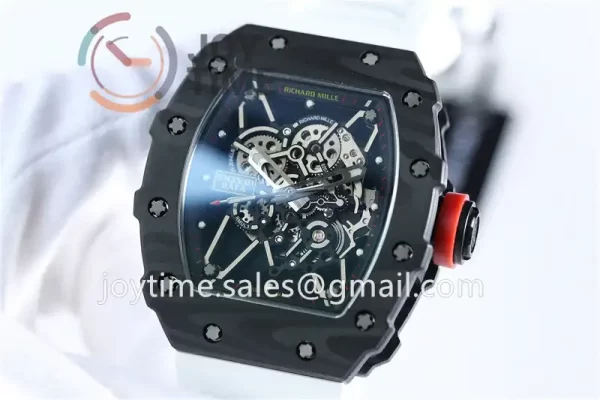 Richard Mille RM035 KVF 1:1 Best Edition Carbon Case Rubber Strap Miyota8215