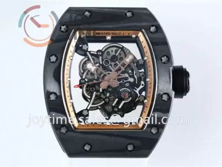 Richard Mille RM055 KVF 1:1 Best Edition Carbon Case Rubber Strap Miyota8215