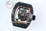 Richard Mille RM055 KVF 1:1 Best Edition Carbon Case Rubber Strap Miyota8215