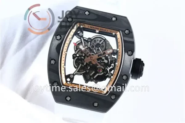 Richard Mille RM055 KVF 1:1 Best Edition Carbon Case Rubber Strap Miyota8215