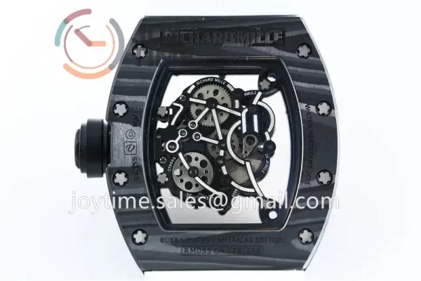 Richard Mille RM055 KVF 1:1 Best Edition Carbon Case Rubber Strap Miyota8215