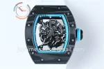 Richard Mille RM055 KVF 1:1 Best Edition Carbon Case Rubber Strap Miyota8215