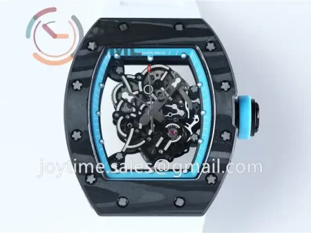 Richard Mille RM055 KVF 1:1 Best Edition Carbon Case Rubber Strap Miyota8215