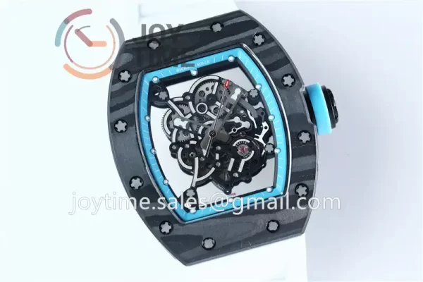 Richard Mille RM055 KVF 1:1 Best Edition Carbon Case Rubber Strap Miyota8215