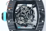 Richard Mille RM055 KVF 1:1 Best Edition Carbon Case Rubber Strap Miyota8215