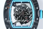 Richard Mille RM055 KVF 1:1 Best Edition Carbon Case Rubber Strap Miyota8215