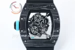 Richard Mille RM055 KVF 1:1 Best Edition Carbon Case Rubber Strap Miyota8215