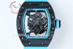 Richard Mille RM055 KVF 1:1 Best Edition Carbon Case Rubber Strap Miyota8215