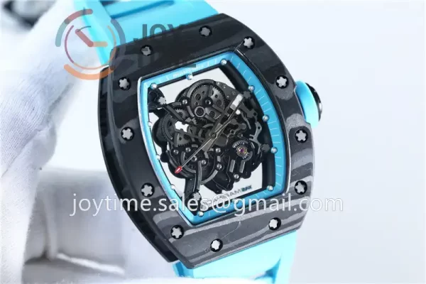 Richard Mille RM055 KVF 1:1 Best Edition Carbon Case Rubber Strap Miyota8215