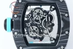 Richard Mille RM055 KVF 1:1 Best Edition Carbon Case Rubber Strap Miyota8215