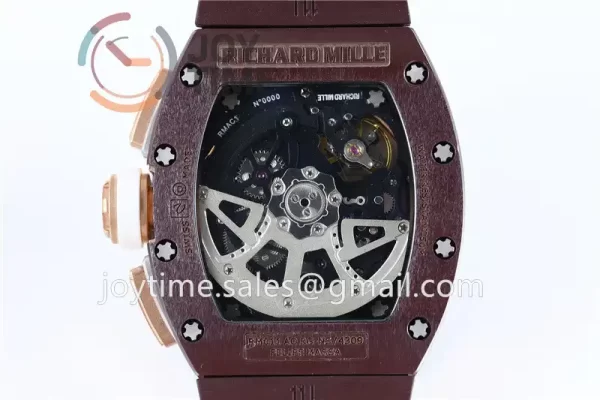 Richard Mille RM011 KVF 1:1 Best Edition Ceramic Case Rubber Strap A7750