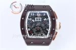 Richard Mille RM011 KVF 1:1 Best Edition Ceramic Case Rubber Strap A7750