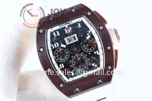 Richard Mille RM011 KVF 1:1 Best Edition Ceramic Case Rubber Strap A7750