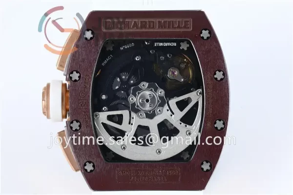 Richard Mille RM011 KVF 1:1 Best Edition Ceramic Case Rubber Strap A7750