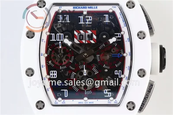 Richard Mille RM011 KVF 1:1 Best Edition Ceramic Case Rubber Strap A7750