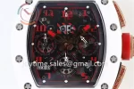 Richard Mille RM011 KVF 1:1 Best Edition Ceramic Case Rubber Strap A7750