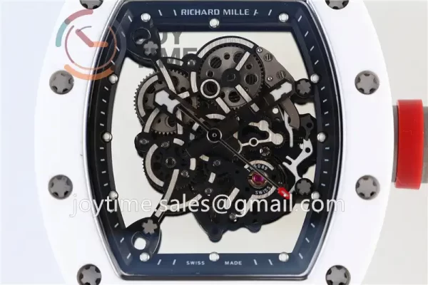 Richard Mille RM055 KVF 1:1 Best Edition Ceramic Case Rubber Strap Miyota8215