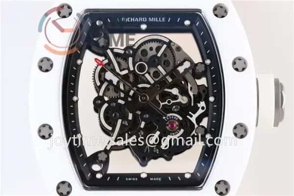 Richard Mille RM055 KVF 1:1 Best Edition Ceramic Case Rubber Strap Miyota8215